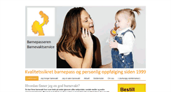 Desktop Screenshot of barnepasseren.no